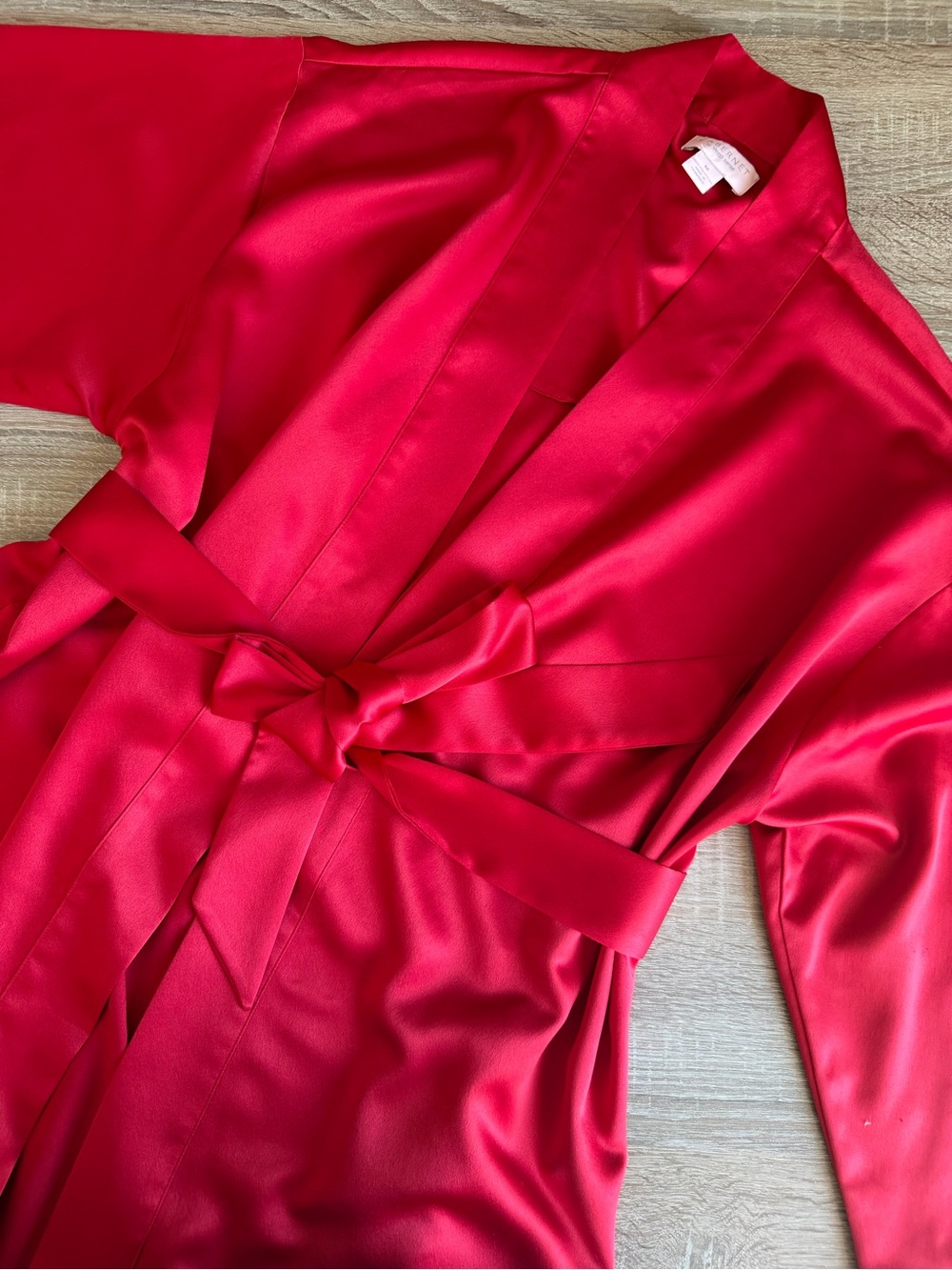 Cabernet by Sleep Sense Deep Red Women’s Robe with Waist Tie Size Medium - Picture 8 of 13